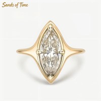 Bague en argent S925 avec moissanite taille coussin moderne de deux carats, personnalisation de marque privée pour femmes