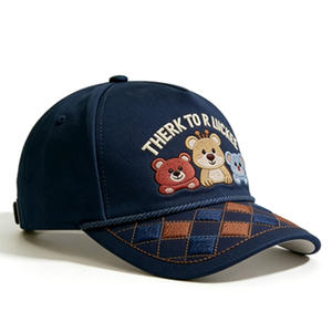 หมวกแก๊ปทรงทรัคเกอร์ลายการ์ตูนหมีน่ารัก 3 ตัว ปักลาย “THERK to R LUCKEE” ขอบหมวกลายอาร์ไกล์ ปรับขนาดได้ เหมาะสำหรับสไตล์ลำลอง - Product Image 6