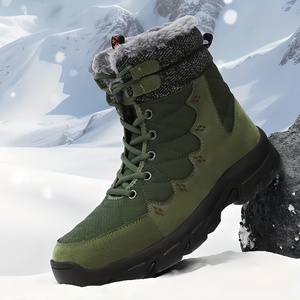 Stivali Invernali da <span class=keywords><strong>Uomo</strong></span> Impermeabili e Caldi <span class=keywords><strong>con</strong></span> Fodera in <span class=keywords><strong>Pelliccia</strong></span>, Antiscivolo <span class=keywords><strong>con</strong></span> Chiusura a Lacci per Escursioni all'Aperto in Clima Freddo - Product Image 5