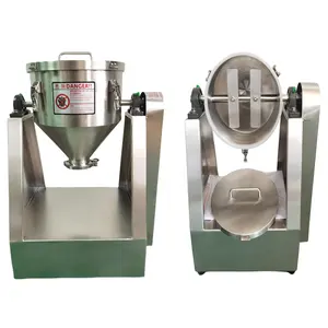 DZJX 100Kg miscelatore a tamburo rotante in polvere 200 litri di noci e caffè per uso alimentare miscelatore a doppio cono singolo in acciaio inossidabile