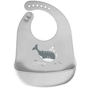 YIYANG Twinkle Mess Proof Baby Bib Waterproof Baby Apron Machine Washable PVC BPA Phthalate Free Great Travel Bib