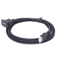 Câble USB mâle à femelle encastré pour tableau de bord de voiture USB 2.0 port de chargeur de câble d'extension de montage sur panneau