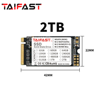 Taifast Nvme Pcie M.2 2242 drive Internal SSD daya rendah tanpa Dram, M2 Ssd 3 tahun 3D 2TB 1000GB performa tinggi