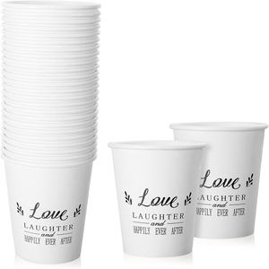 Vasos de Papel Desechables para Café, para Bodas, Fiestas de Bienvenida, Vasos para Bebidas Calientes, Cumpleaños, Aniversarios, Celebraciones - Product Image 1
