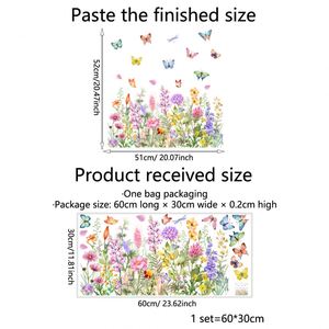 Autocollants statiques décoratifs en forme de papillons et fleurs colorés pour vitres, idéaux pour le salon et la chambre à coucher (vente en gros) - Product Image 6
