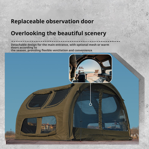 Carpa de Algodón Inflable de 10 Metros Cuadrados para las Cuatro Estaciones, Diseño Impermeable y Resistente al Sol, Montaje Manual, para Acampar al Aire Libre - Product Image 4