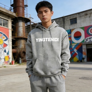 Yingtenidi 2026 Özel Üretici Özel Yüksek Kaliteli Erkek Ağır Siklet Kapüşonlu Sweatshirt Büyük Beden Düz Kapüşonlu Sweatshirtler - Product Image 2