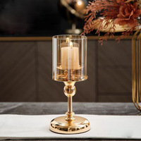 Meilleure vente Bougeoir en verre exquis élégant pour accessoires de décoration intérieure