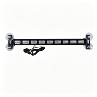 Barre lumineuse d'avertissement LED 54W à ventouse pour pare-brise avant et arrière, boîtier en aluminium, RVB multicolore changeant, clignotante, pour camion