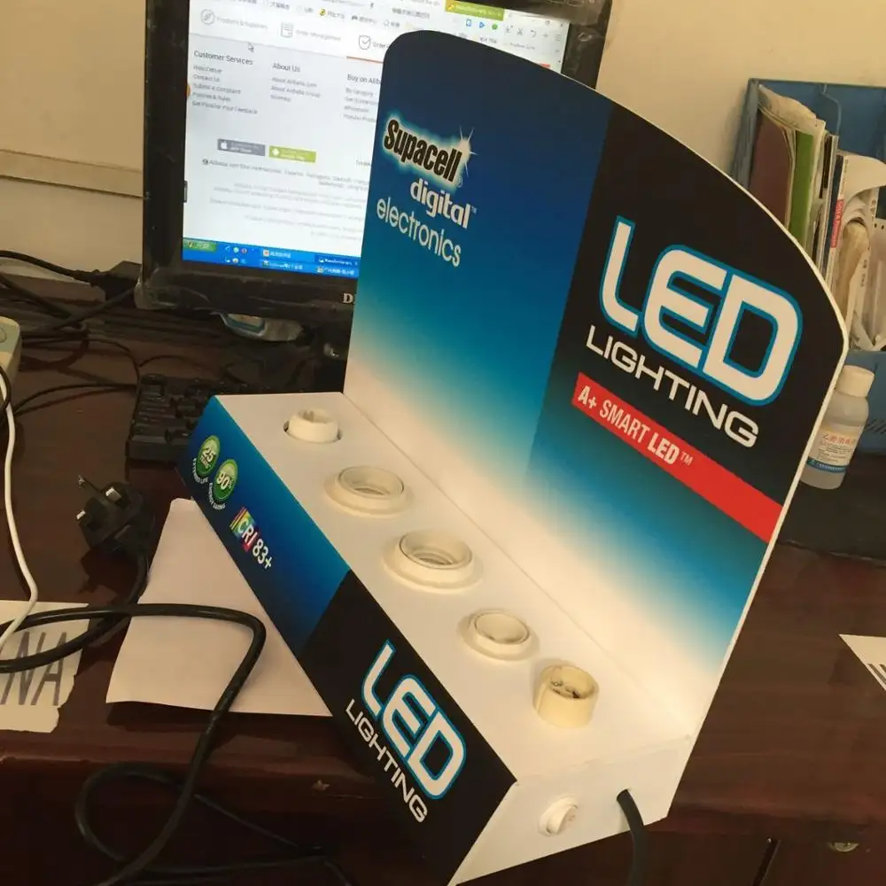 नई अनुकूलित एलईडी दीपक परीक्षक स्टैंड बल्ब परीक्षक प्रकाश प्रदर्शन बल्ब धारक