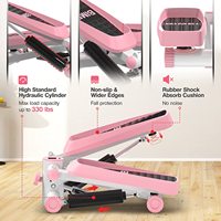 Mini stepper con pantalla LCD y banda de resistencia, equipo portátil de ejercicios para gimnasio en casa.
