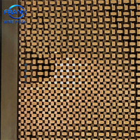 Malla Metálica Decorativa Arquitectónica de Alambre Plano Ondulado para Decoración de Paredes Interiores, Paneles de Gabinetes y Protección de Escaleras