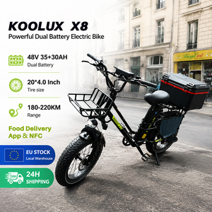 Vélo électrique KOOLUX X8 à pneus larges, 7 vitesses, moteur sans balais, batterie lithium 48V 30+35Ah, moteur roue arrière, freins à disque avant/arrière - Product Image 1