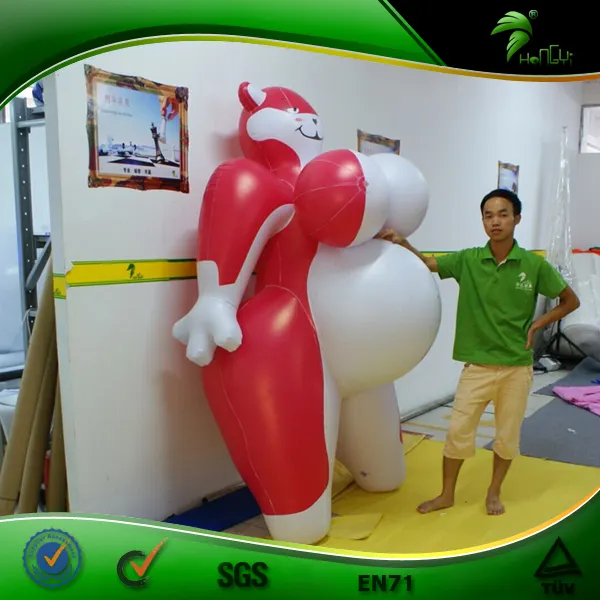 Balão inflável gigante de animal de raposa, brinquedo inflável personalizado de sexo