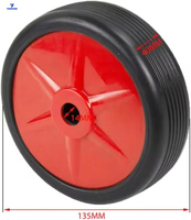 Roue de remorque en caoutchouc massif de 6 pouces OEM ODM, robuste, capacité de 450 kg, avec support pivotant, vente en gros en vrac