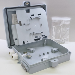 12-Port IP65 Fiber Distribution <b>Box</b> | 8-Way PLC Cassette Splitter, PC+ABS Outdoor Enclosure for FTTH Wall/Pole Mount - Product Image 2