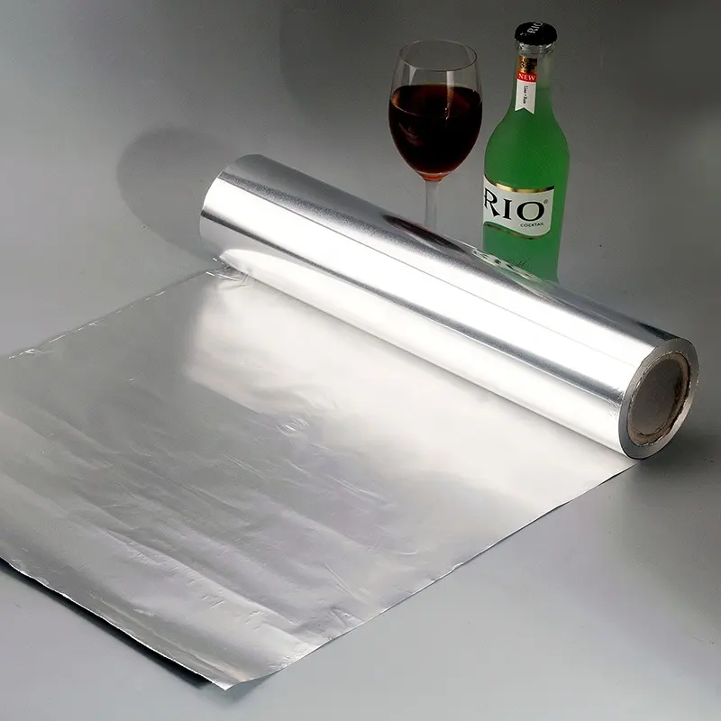 Gulungan foil aluminium 18 inci x 500 kaki 12 "x1000, gulungan foil dapur aluminium standar