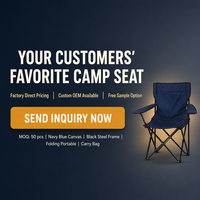 Chaises de camping pliantes légères en tissu Oxford avec cadre métallique moderne - Mobilier d'extérieur portable avec dossier et accoudoirs pour la plage
