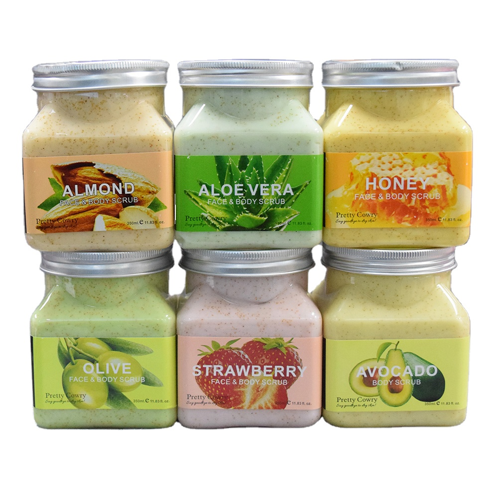 Оптовая продажа скраб для лица и тела отбеливающий авокадо скраб для тела органический частный лейбл Отшелушивающий 500 г
