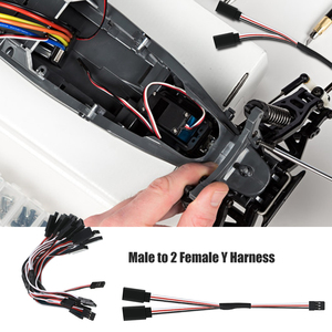 Youwei 10/18/30/60CM erkek kadın Servo uzatma kablosu 30/60-Core y-kablo RC uzaktan kumanda Model arabalar için Splitter kablo - Product Image 5