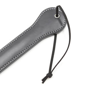 Pagaies de punition en cuir double couche à long manche avec cordon pour jeux sexuels BDSM et fétichisme des esclaves - Product Image 4