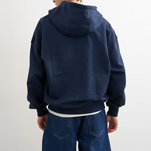 Sudadera con Capucha y Cordón Ajustable, Bordada, con Doble Cremallera, Personalizada, de Forro Polar, para Invierno - Product Image 2