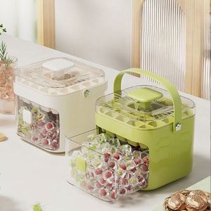 Nueva Caja de Hielo de Gran Capacidad, Apta para Alimentos, Cubetera de Doble Capa con Molde para Cubos de Hielo Prensados y Asa Extraíble - Product Image 3