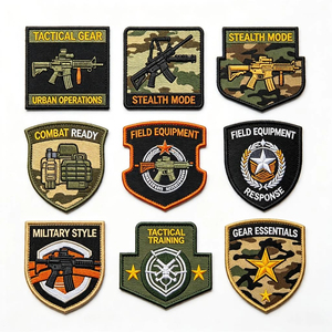 Patch brodé souple avec fixation auto-agrippante, patch personnalisé pour accessoires vestimentaires, service d'usine OEM pour la marque - Product Image 1