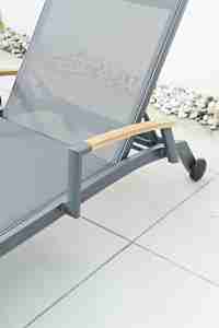 Chaise longue moderne en aluminium de qualité supérieure pour l'extérieur, idéale pour les terrasses de piscine, les villas de luxe et les hôtels. - Product Image 4