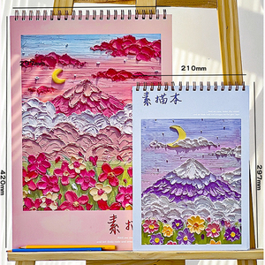 Bloc-notes aquarelle en gros A3 A4 carnets de croquis vierges ensemble de livres de dessin à couverture rigide pour artistes - Product Image 5