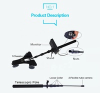 Caméra d'inspection de sécurité sous véhicule numérique portable UVSS/UVIS 5MP 1080P HD étanche avec perche télescopique et DVR 7 pouces