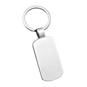 Porte-clés en acier inoxydable avec plaque rectangulaire pour un usage quotidien - Product Image 1