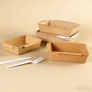 Boîtes alimentaires de luxe en papier pour repas rapides, sushis, riz, salades de fruits – Emballage carré jetable en gros - Product Image 2