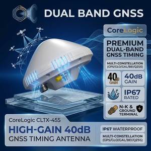 Antena GNSS de Alta Ganancia 40dB para Exteriores CLTX-<span class=keywords><strong>455</strong></span>, Doble Frecuencia GPS L1 L5 BeiDou <span class=keywords><strong>B1</strong></span> B2a, Amplio Voltaje 2.6-9V, Conector N-K - Product Image 1