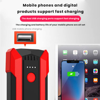 Démarreur de voiture 1500A de pointe, 20000mAh, 12V, booster de batterie portable avec pinces de sécurité intelligentes pour moteurs essence et diesel