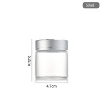En Stock Offre Spéciale 50ml 150ml 260ml Vide Large Bouche Cylindre Écrous Sauce Miel Cornichons Bouteille En Verre Bocal Avec Vis Couvercle En Aluminium