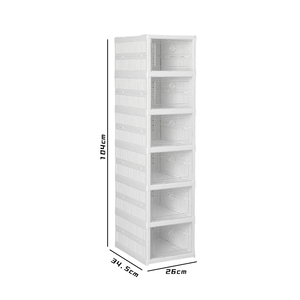 Shenyu Tủ giày hiện đại màu trắng có thể gập lại được gấp gọn được 10 inch cho gia đình thân thiện với môi trường - Product Image 6