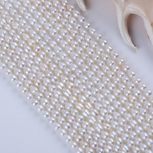 Vente directe d'usine Perles d'eau douce naturelles en forme de mètre AK de 3-4 mm pour colliers semi-finis en perles Xiaomi, en vrac - Product Image 3