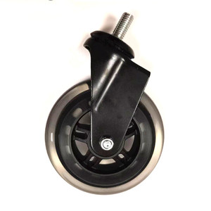 Roulettes pivotantes pour chaise de bureau en polyuréthane noir de 75 mm (<span class=keywords><strong>3</strong></span> pouces) avec roulement - Product Image 1