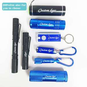 Porte-clés publicitaire personnalisé en aluminium avec lampe torche LED 9 points, mini lampe de poche portable pour camping, avec logo - Product Image 2