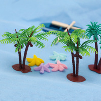 Miniatur Pohon Kelapa Pantai Mini, Lanskap Mikro, Dekorasi Meja Pasir, Hiasan Kue Panggang, Kerajinan Rumah Boneka