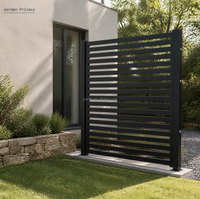 Clôture à lames horizontales en aluminium thermolaqué pour jardin et intimité