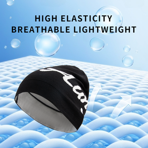 Bonnet Skully de Haute Qualité <span class=keywords><strong>Noir</strong></span> avec Doublure en Satin, Bonnet Élastique pour Cyclisme, Casquette de Vélo pour Hommes et Femmes - Product Image 4