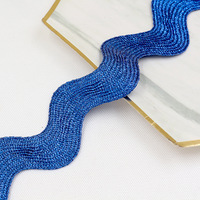 Ruban en polyester de haute qualité en forme de zigzag, ruban ondulé en forme de S, 2,5 cm de large, bordure en ric-rac, bordure en dentelle en zigzag, 9 yards/rouleau