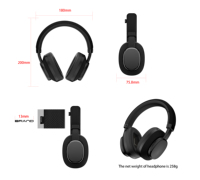 Casque audio circum-auriculaire à réduction de bruit LS-100 Hi-Fi avec annulation active du bruit (ANC) en cuir et métal pour le sport, les voyages, les DJ et les audiophiles