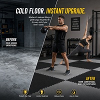 VIGFIT Tapete de Yoga y Ejercicio de Espuma EVA, Losetas Entrelazadas para Gimnasia, MMA, Ejercicio en Casa, Protección para el Suelo