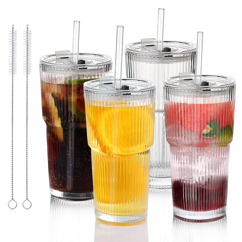 Dropshipping Large Vertical Stripes Glass Drinkware