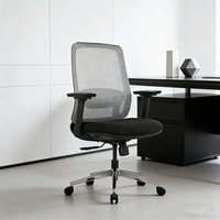 Chaises de bureau de direction avec soutien lombaire, chaise de maison personnalisée, accoudoirs en PU, chaise de bureau ergonomique confortable en maille