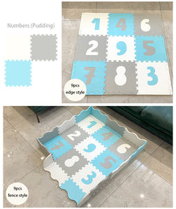 Tapis de <span class=keywords><strong>puzzle</strong></span> en <span class=keywords><strong>mousse</strong></span> souple EVA imperméable à l'eau avec clôture pour <span class=keywords><strong>piscine</strong></span> à balles pour bébé - Product Image 5