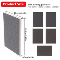 Éponge de ponçage à grain 800 Éponges de ponçage à la main humides ou sèches Feuille de bloc de sable en mousse souple flexible pour le contour des coins